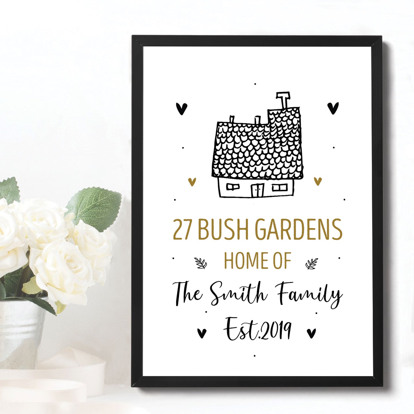 New Home Gift Personalised Home Print Framed Unique Moving Gift