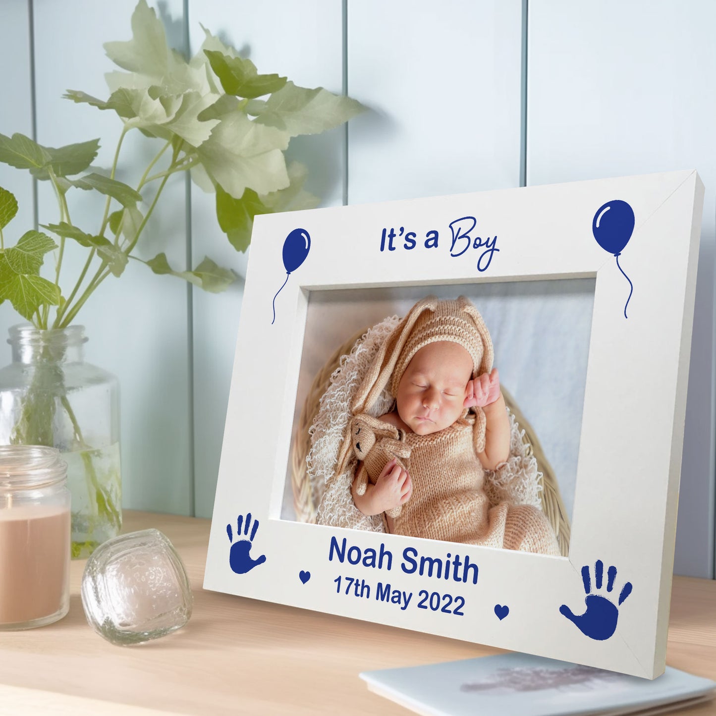 It's A Boy PERSONALISED Baby Boy Name Photo Frame