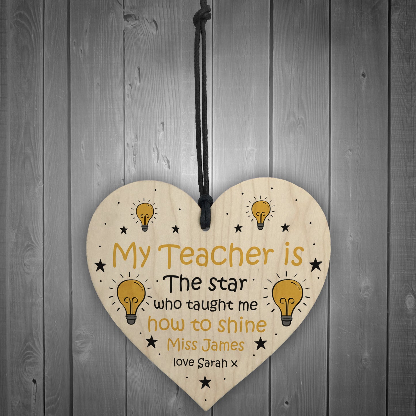 Teacher Gift Shine Stars Leaving School Nursery Personalised