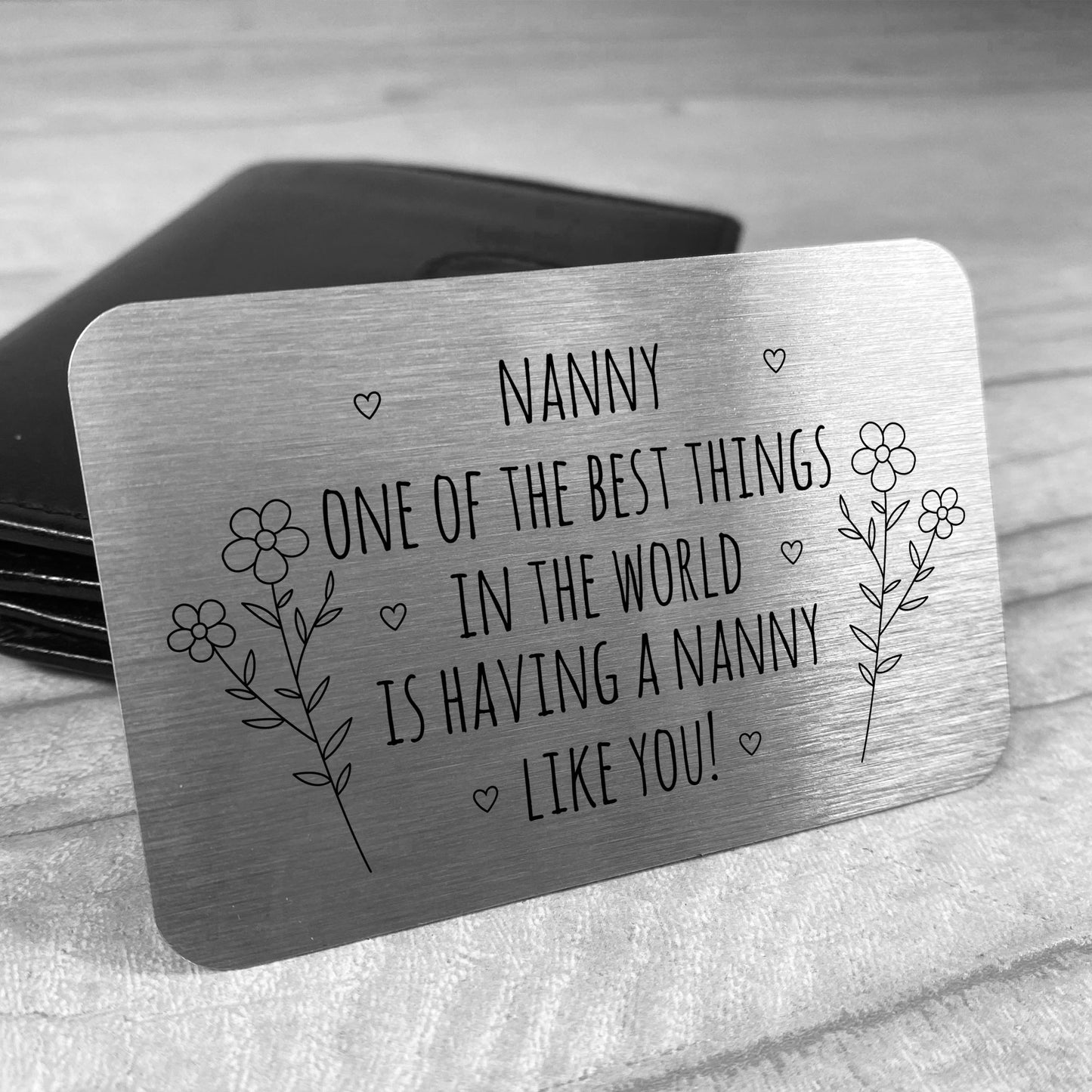 Special Gift For Nanny Birthday Mothers Day Metal Card Thank You