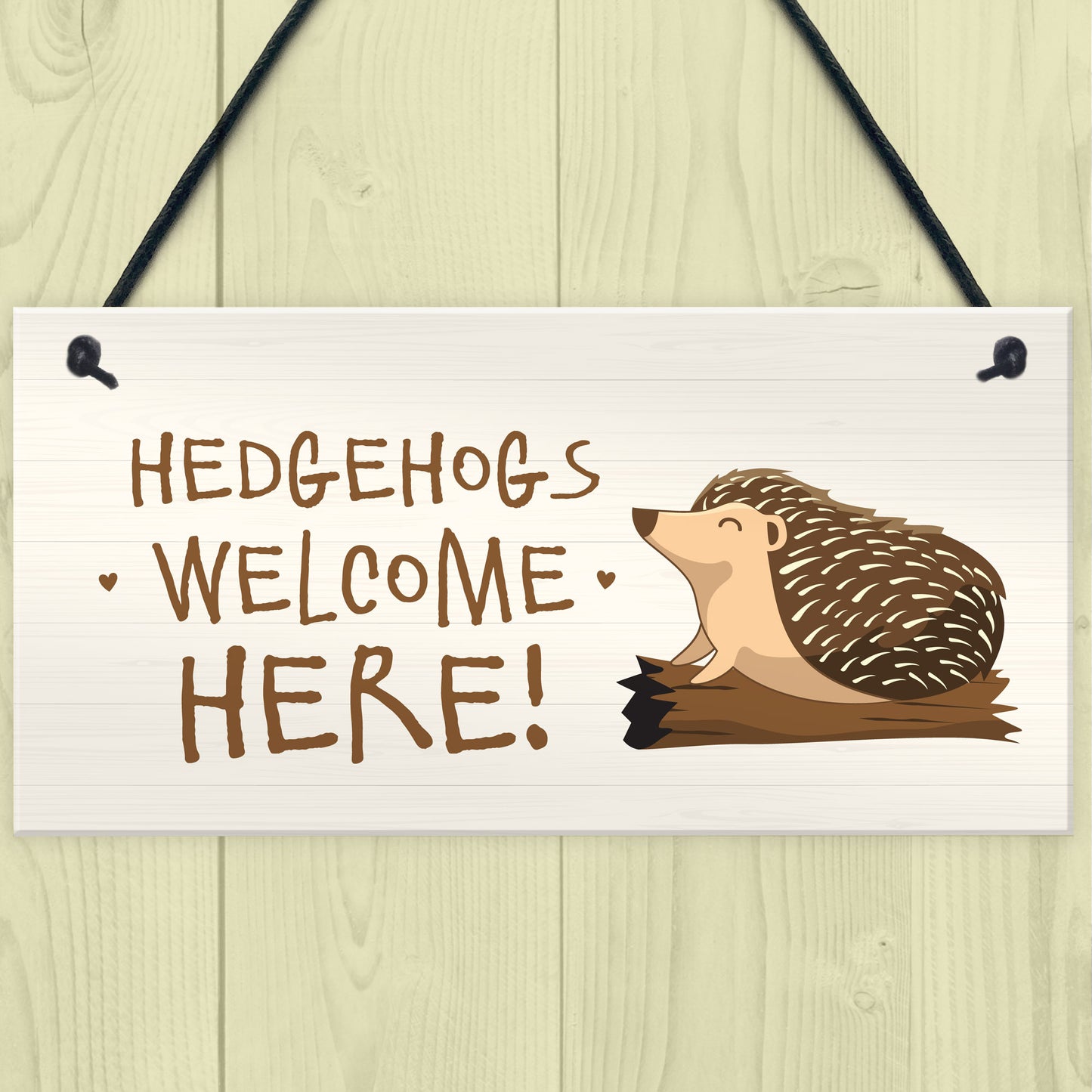 Hedgehogd Welcome Here Sign Garden Signs And Plaques Outdoor