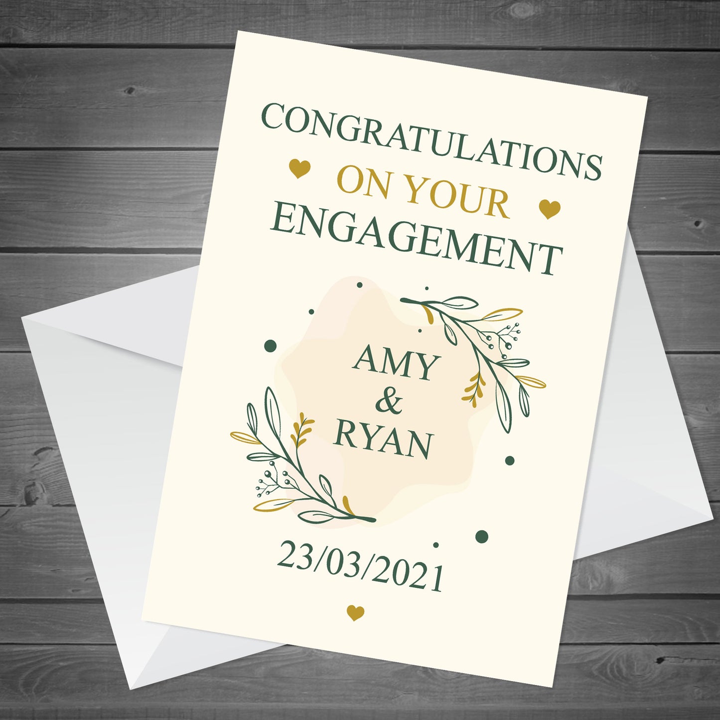 Personalised Engagement Card Congratulations Card For Couple