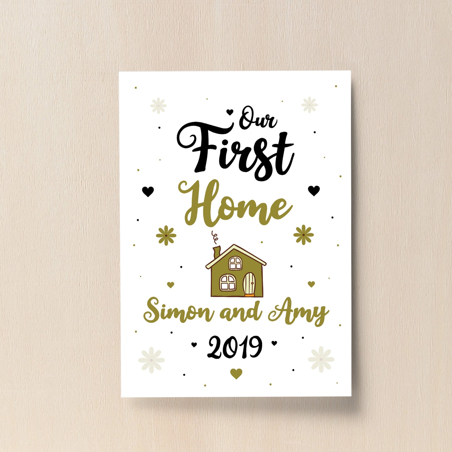 First Home Gift Personalised Print House Warming Gift Congrats