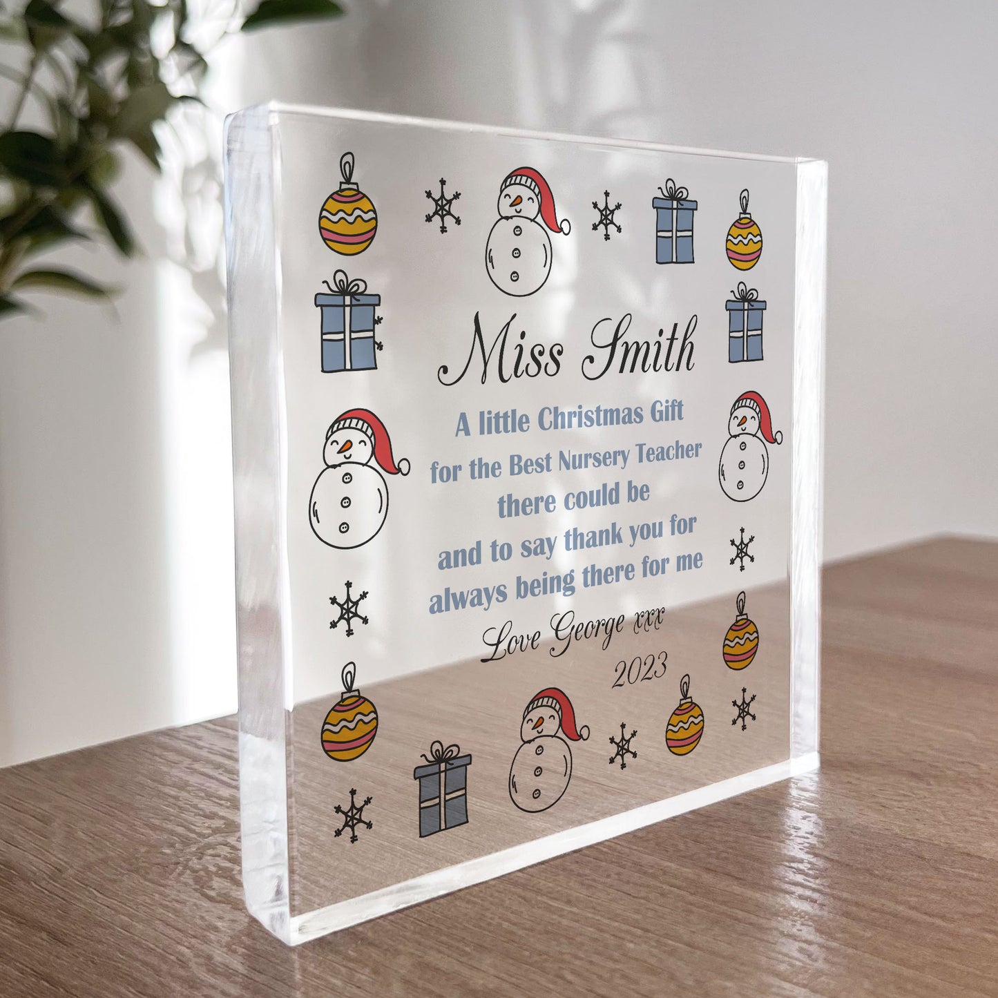 Personalised Nursery Teacher Gifts For Christmas Teacher Gifts