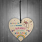 Nannycorn Wood Heart Nanny Unicorn Gift Nanny Birthday Christmas