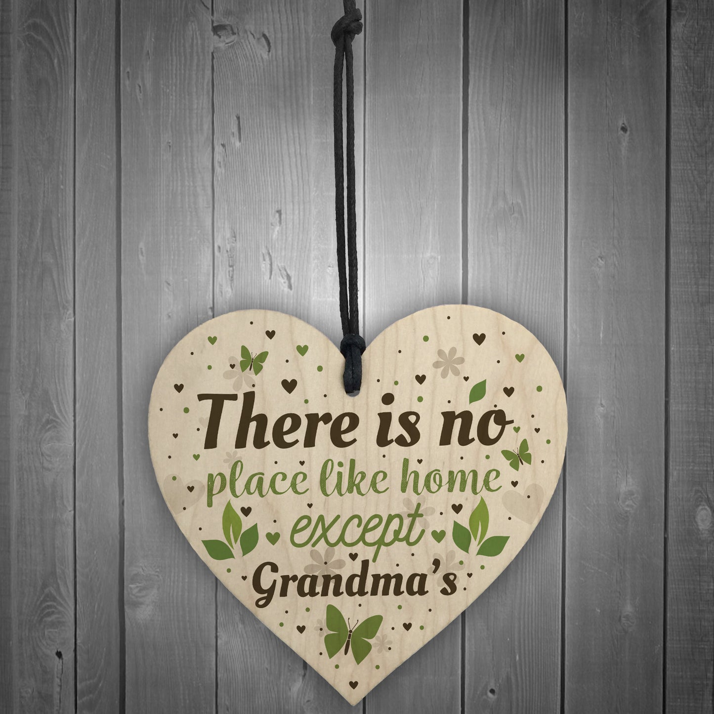 Grandma Nan Christmas Birthday Gifts Hanging Wooden Heart Sign