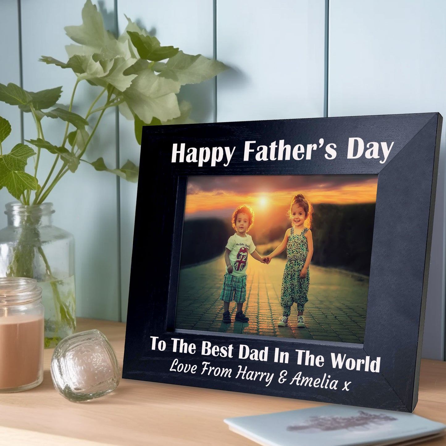 Personalised Best Dad Photo Frame Fathers Day Gift For Dad