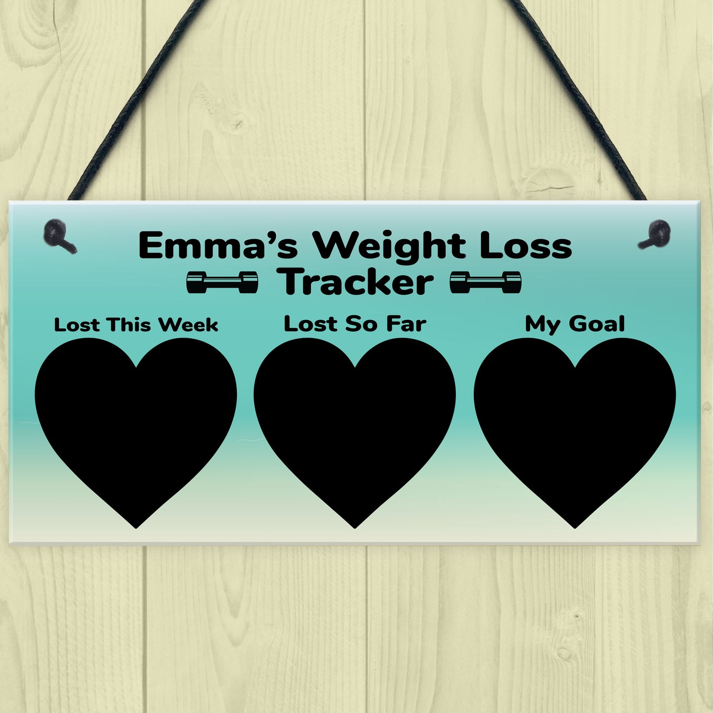 PERSONALISED Weight Loss Tracker Journey Sign Diet Slimming