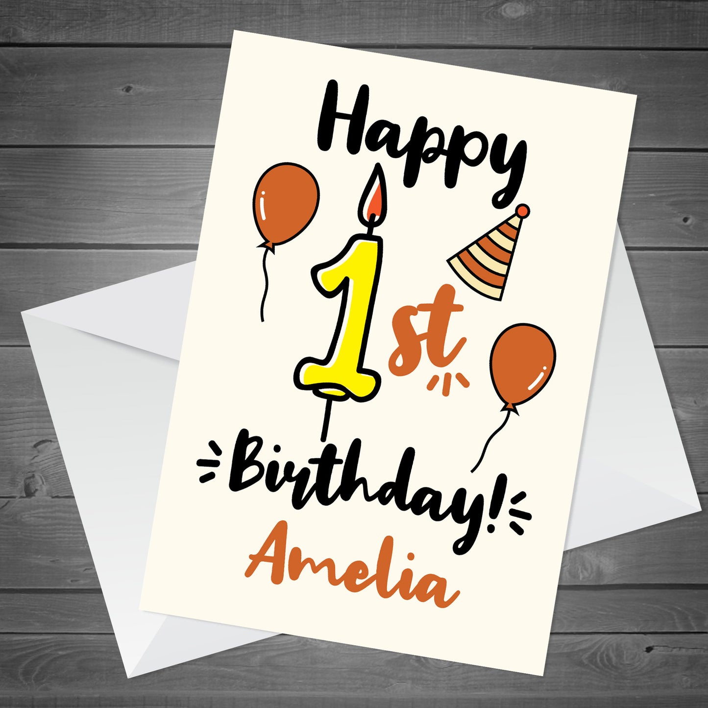 Personalised 1st Birthday Card For Daughter Son Quirky Card
