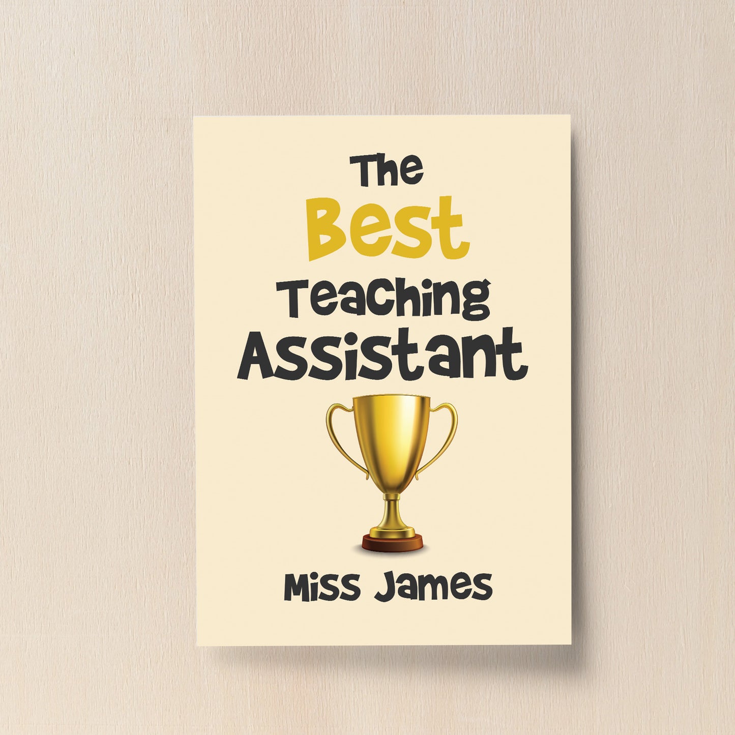 Best Teaching Assistant Print Personalised Gift For Assistant