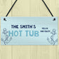 PERSONALISED Nautical Theme Hot Tub Sign For Garden Shed