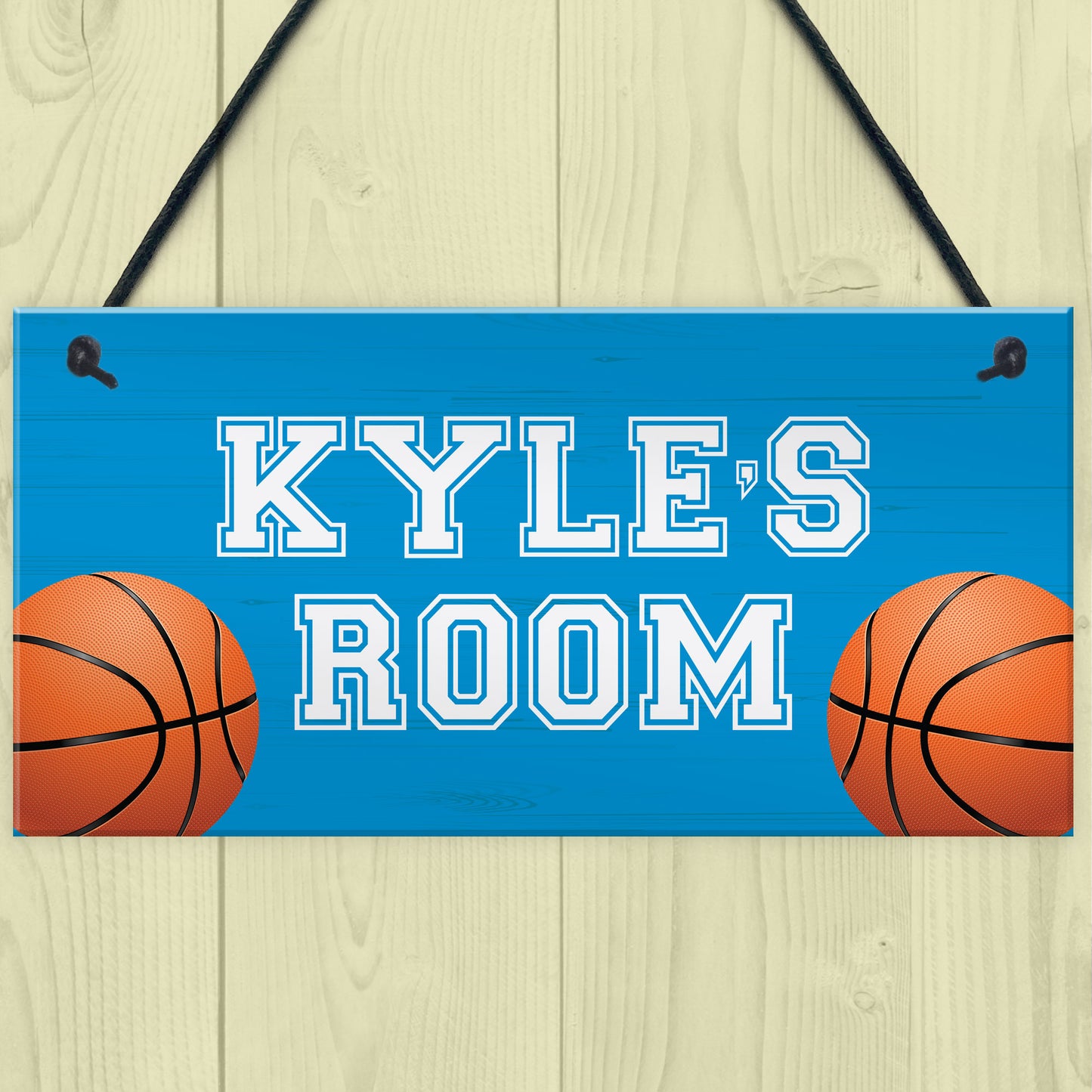 Basketball Room Door Sign PERSONALISED Boys Bedroom Decor