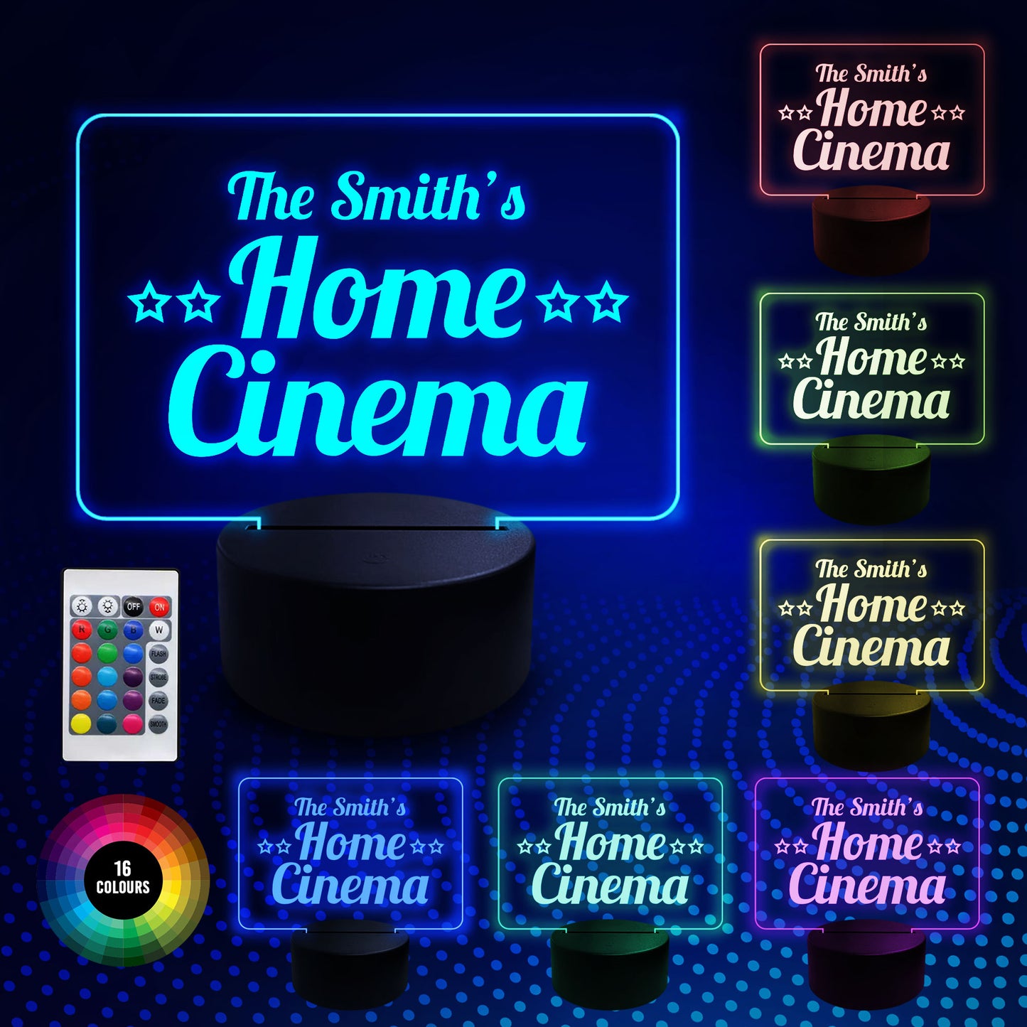 Personalised Home Cinema Room Sign NEON Sign Novelty Cinema Sign