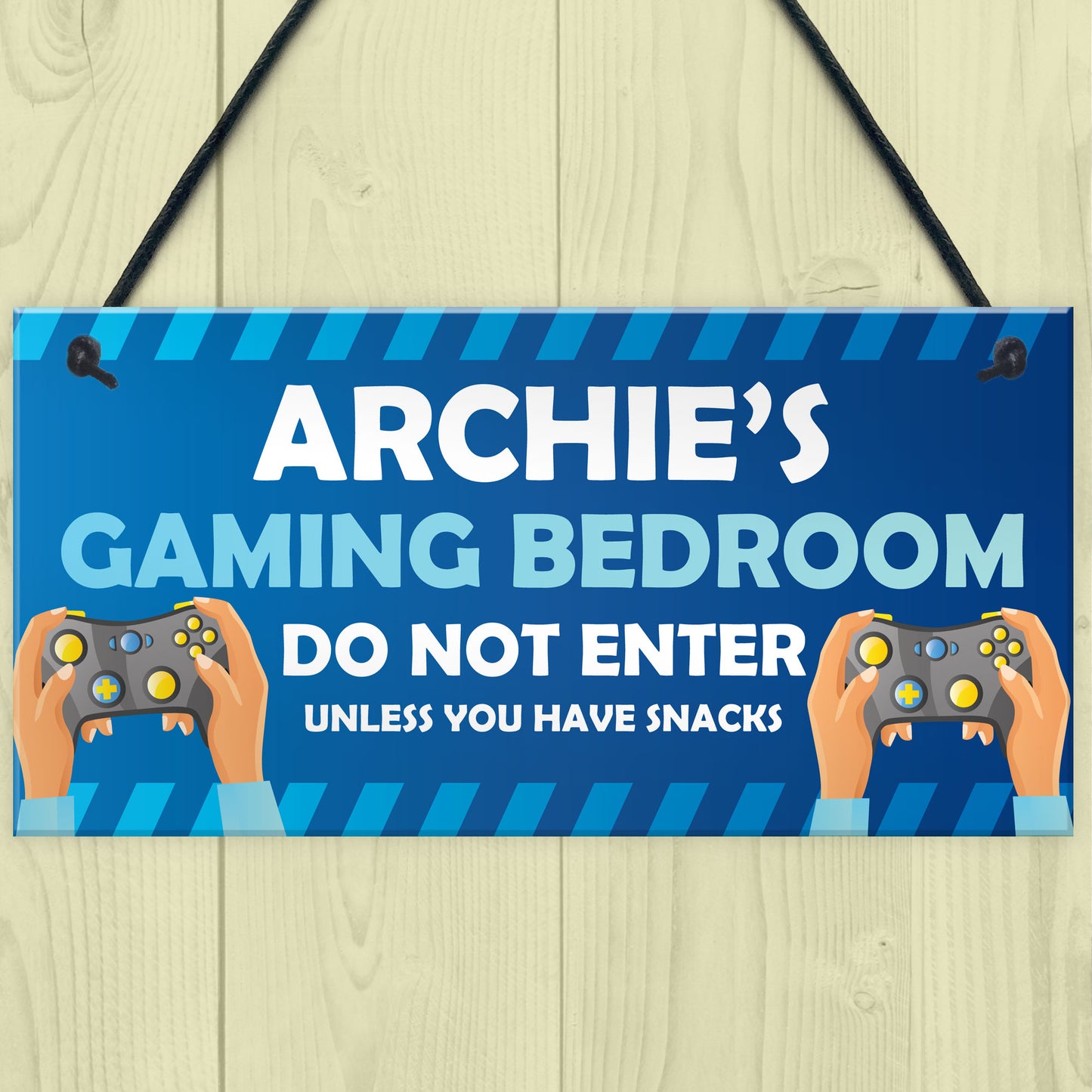 DO NOT ENTER Gaming Bedroom Funny Gamer Gift Personalised