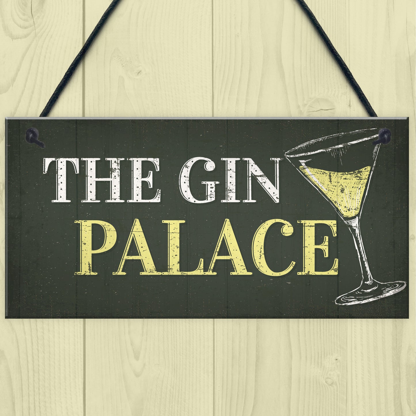 Gin Palace Sign Garden Shed Man Cave Home Bar Pub Plaque Gifts