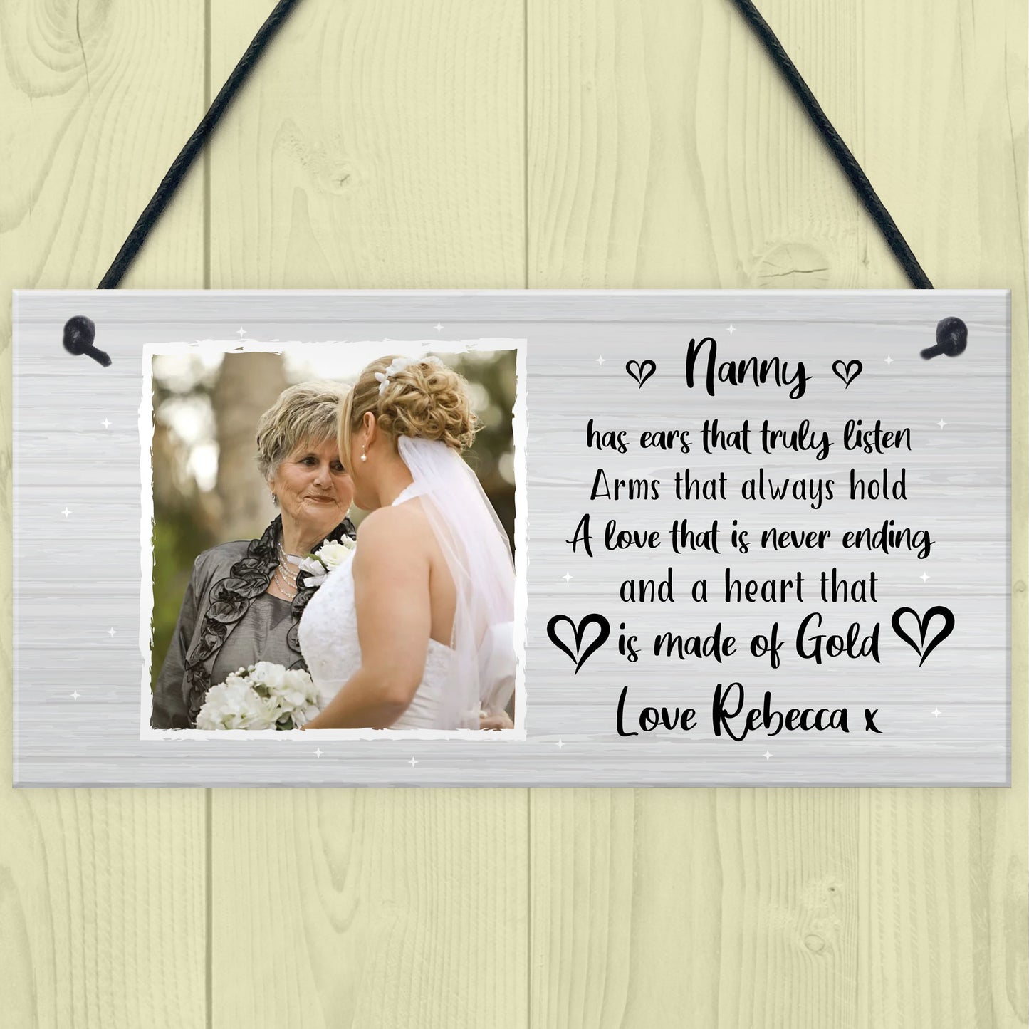 Nanny Gift Personalised Plaque Gift For Nanny Birthday