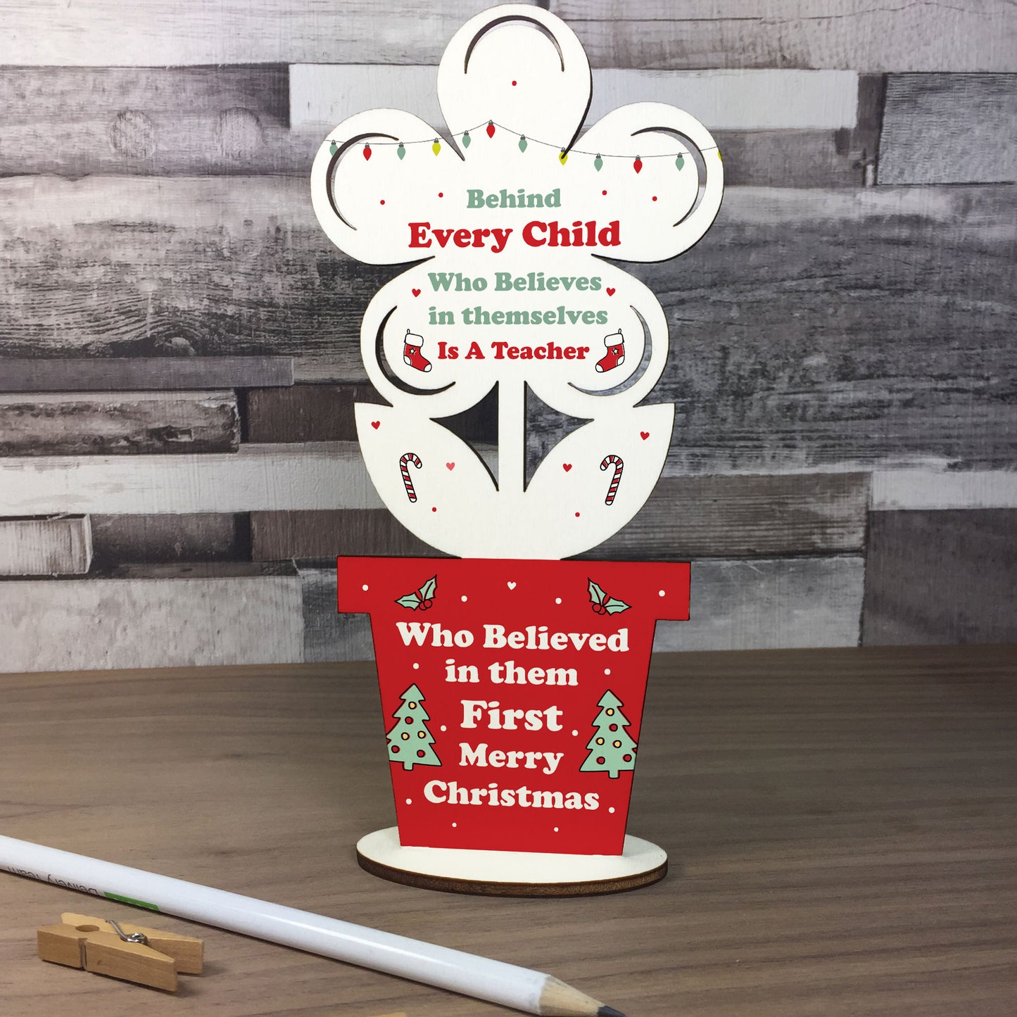 Thank You Gift For Teacher Standing Flower Christmas Gift