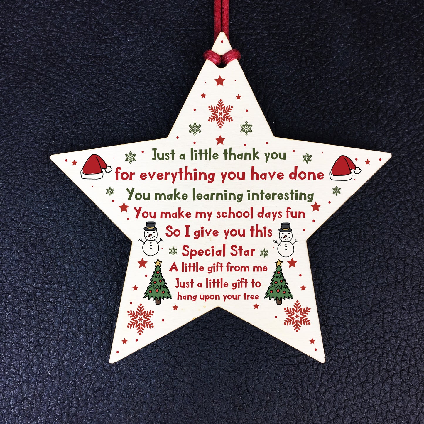 Thank You Gift For Teacher Teaching Assistant Wood Star Leaving