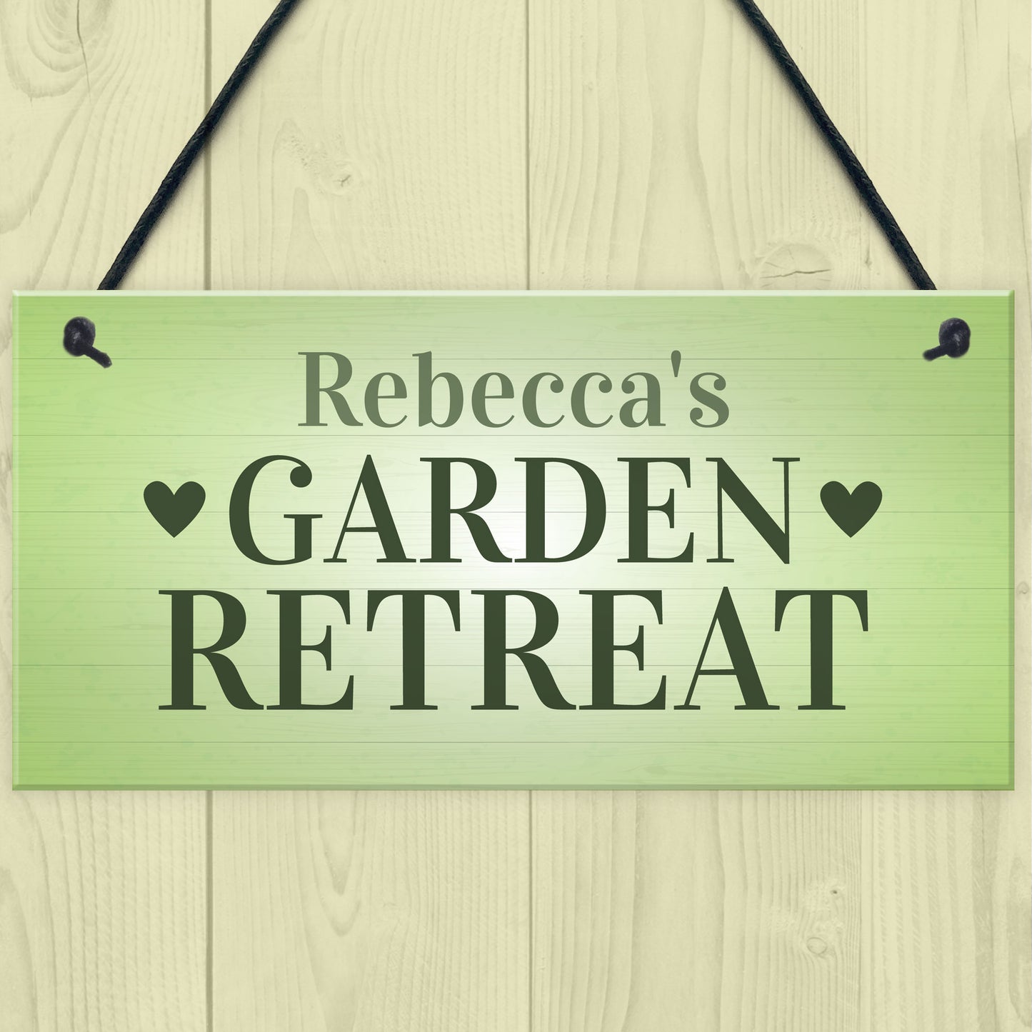 Garden Sign Personalised Plaque Garden Retreat Gift For Her