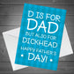 Rude Humour Fathers Day Card Funny Cheeky Fathers Day Card