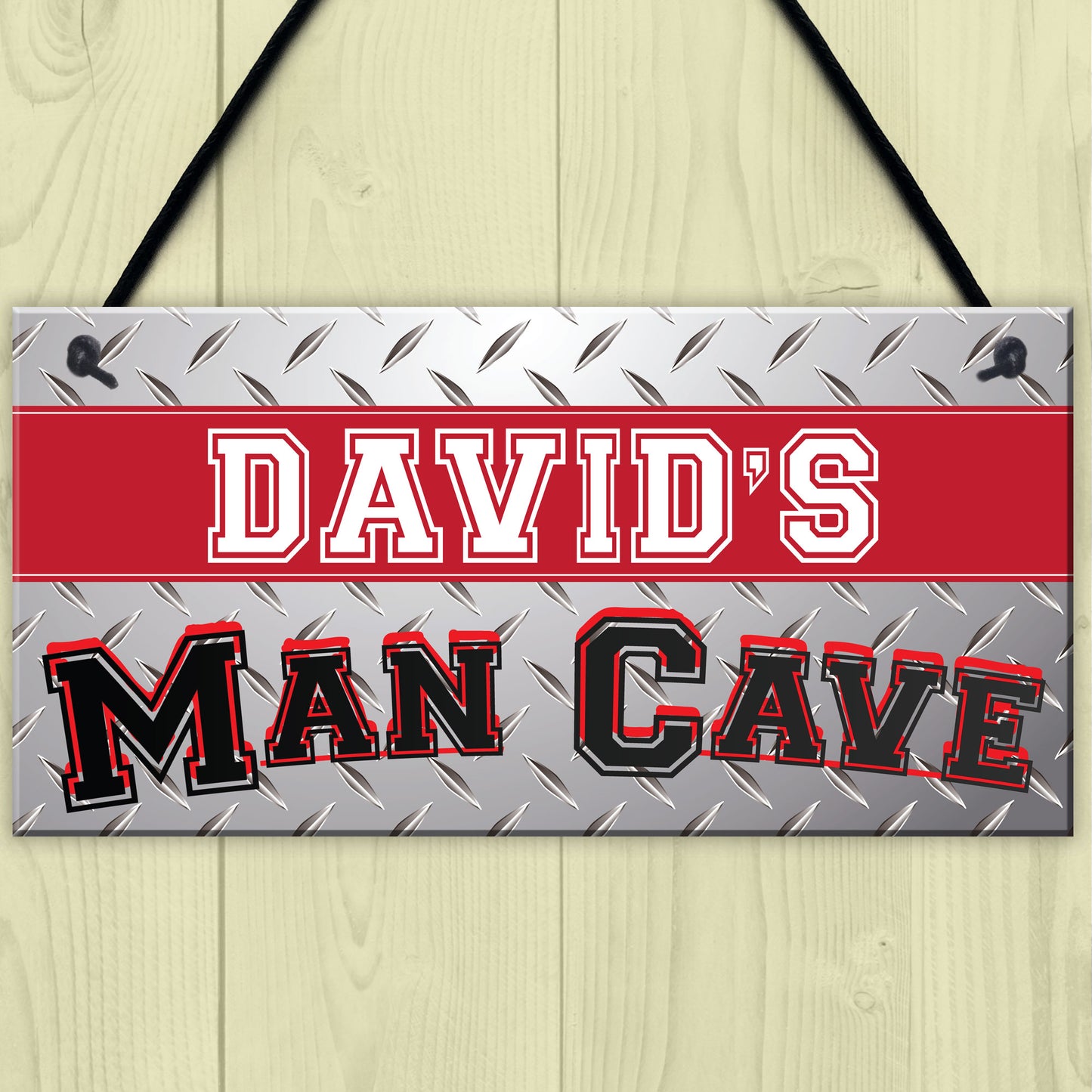 Personalised Man Cave Home Bar Garage Shed Gift Hanging Plaque