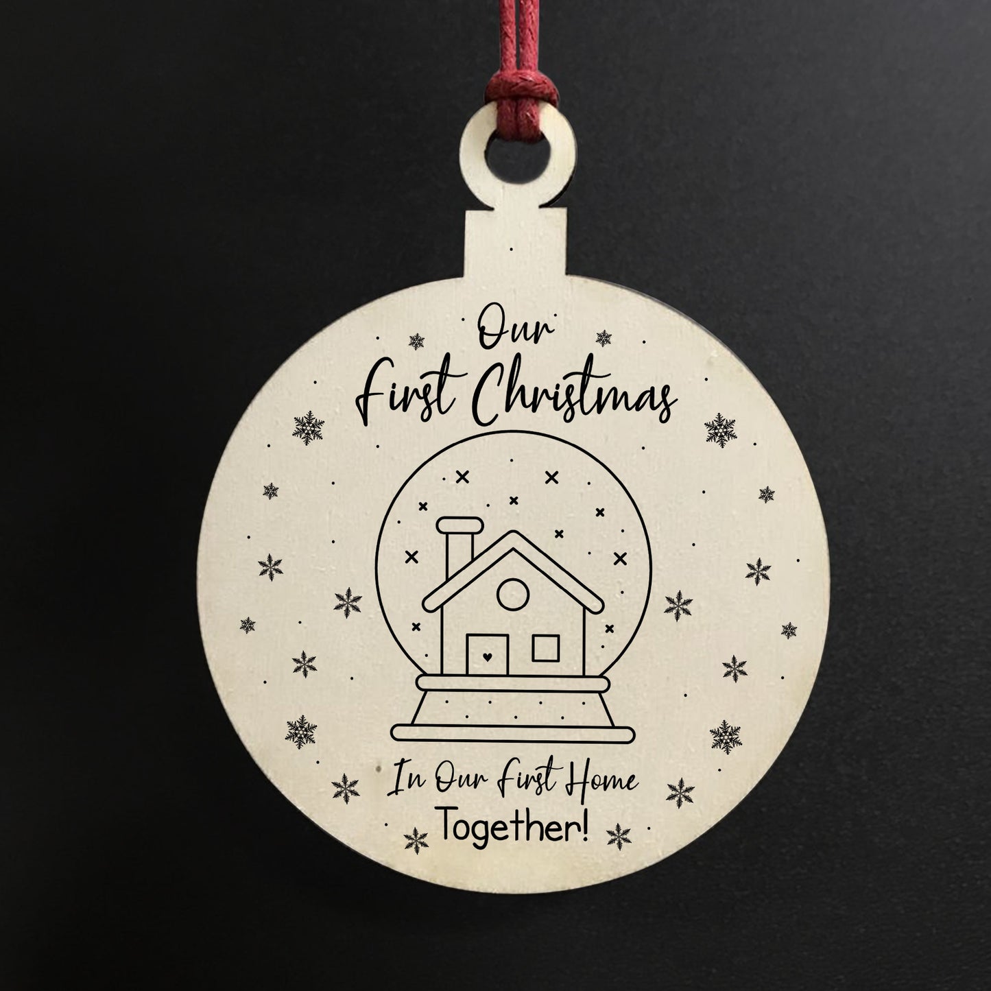 1st Christmas In Our First Home Together Wood Bauble Decoration