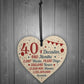 Novelty Funny 40th Birthday Gift For Friend Brother Sister Sign