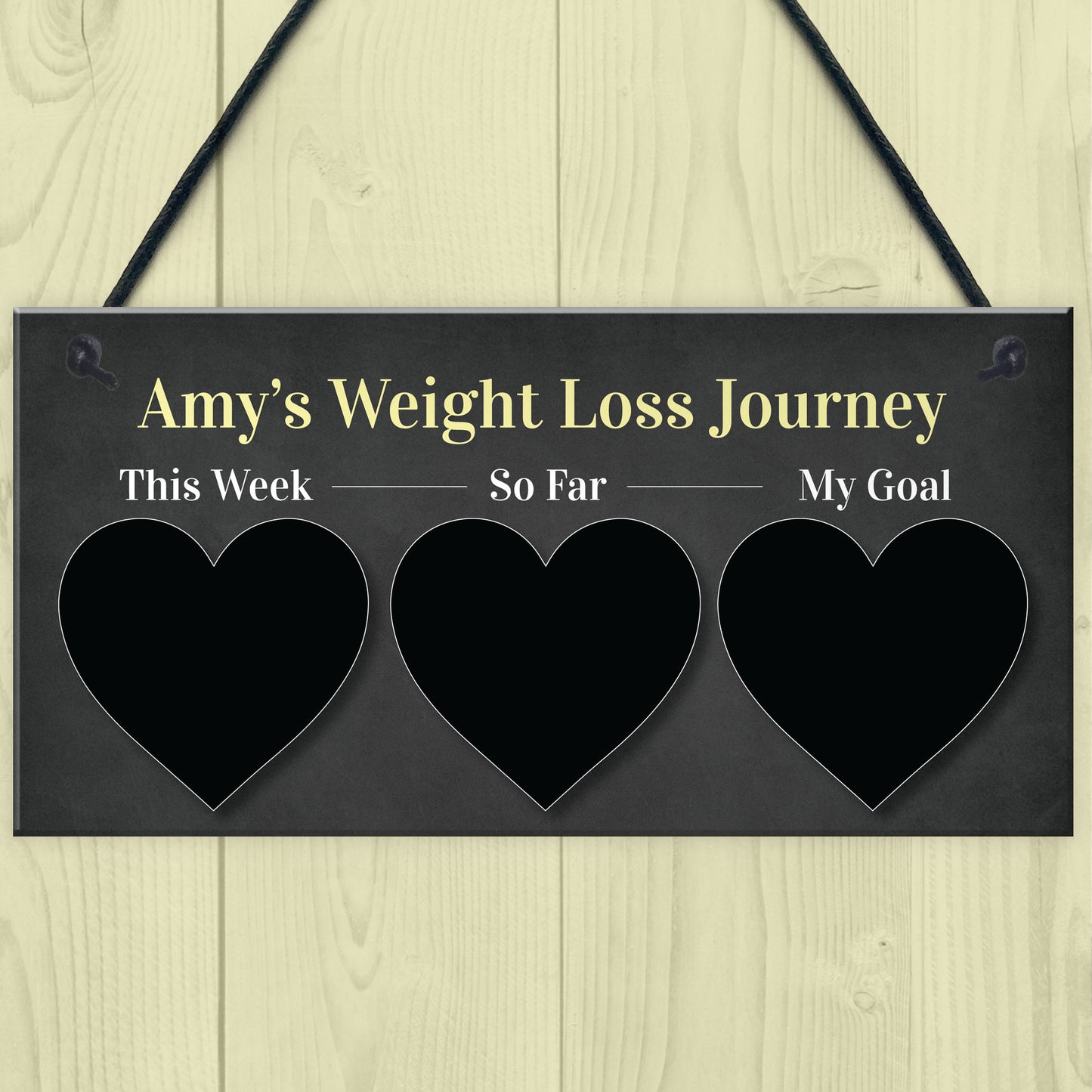 Weight Loss Tracker PERSONALISED Sign Track Your Journey Gift