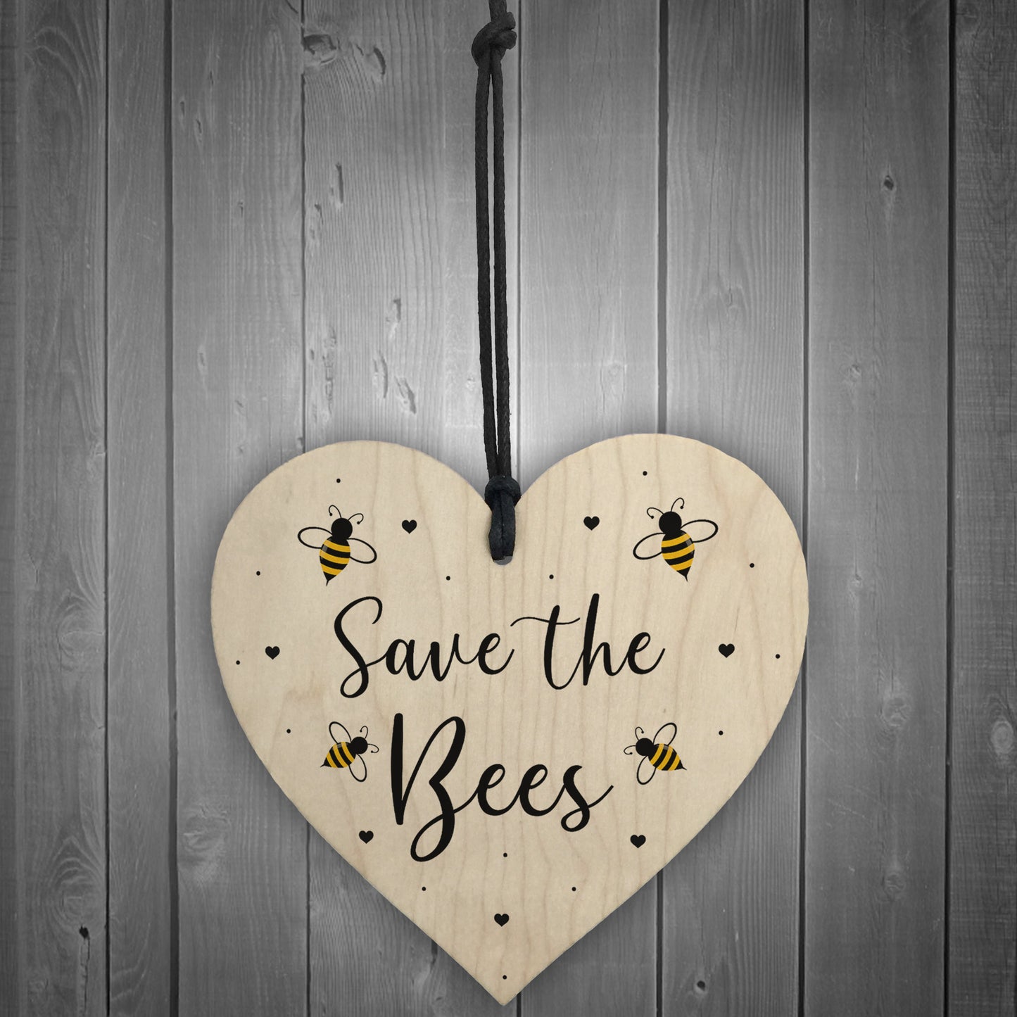 Garden Sign Hanging Door Plaque SAVE THE BEES Summerhouse