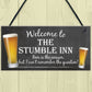 The Stumble Inn Novelty Hanging Plaque Pub Bar Gift Sign