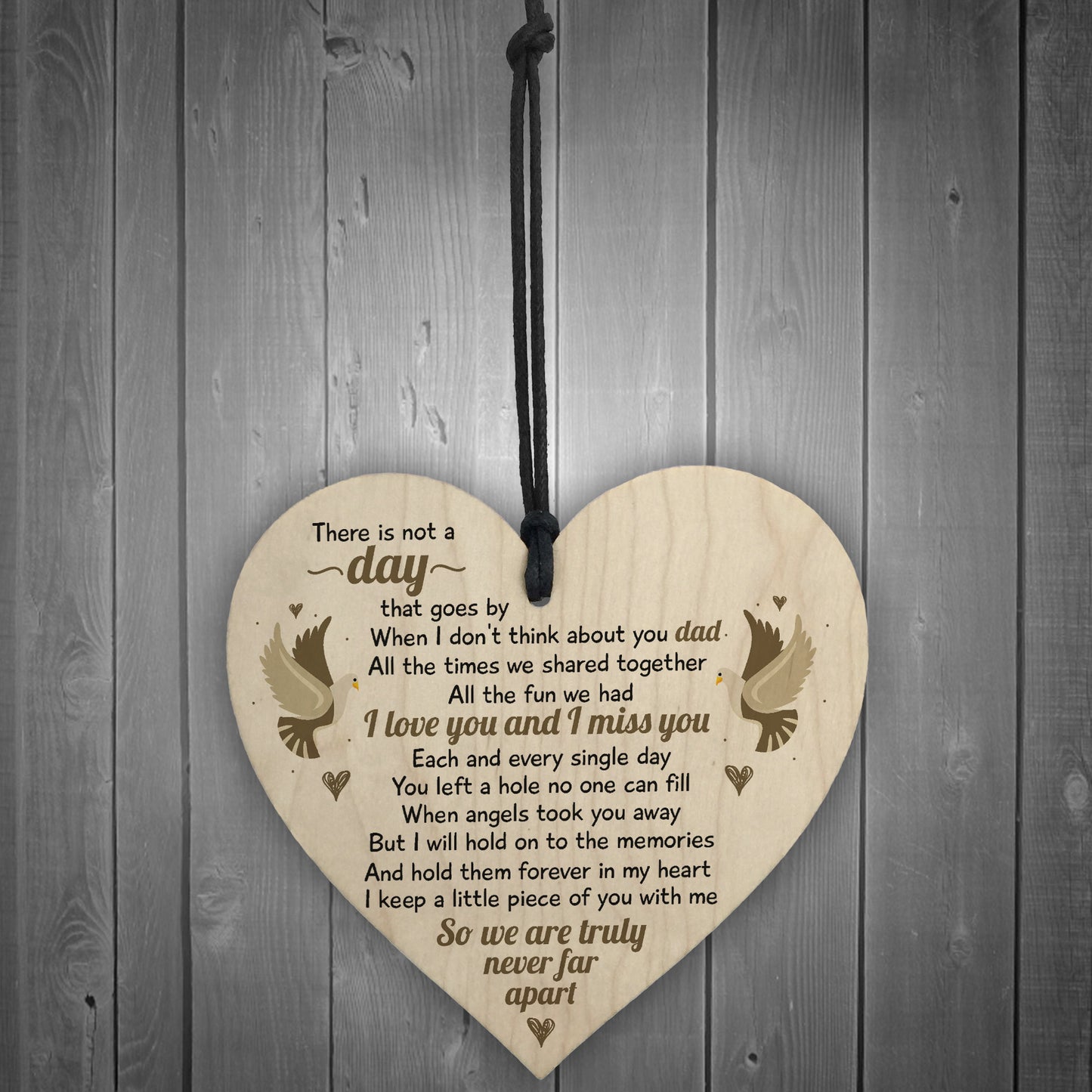 I Miss You Home Grave Garden Memorial Wooden Heart In Memory