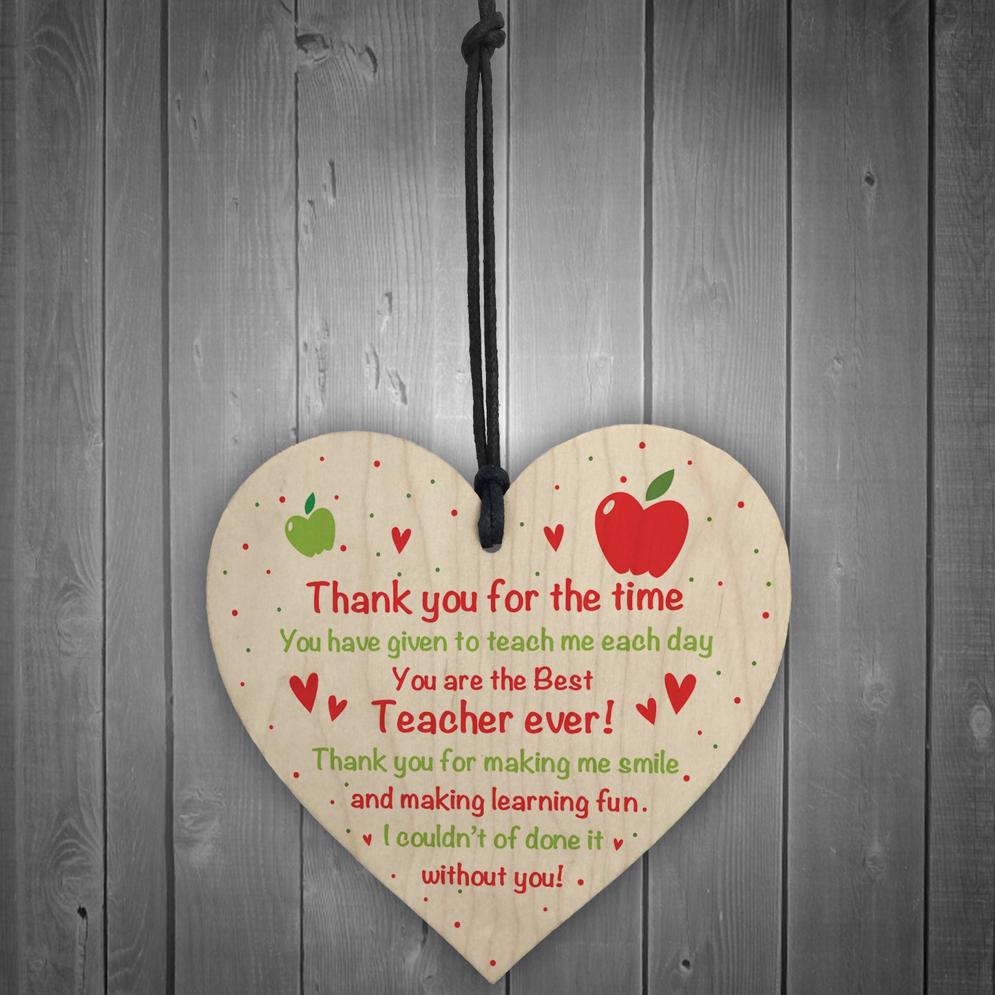 Novelty Thank You Gift For Teacher Teaching Assistant Heart