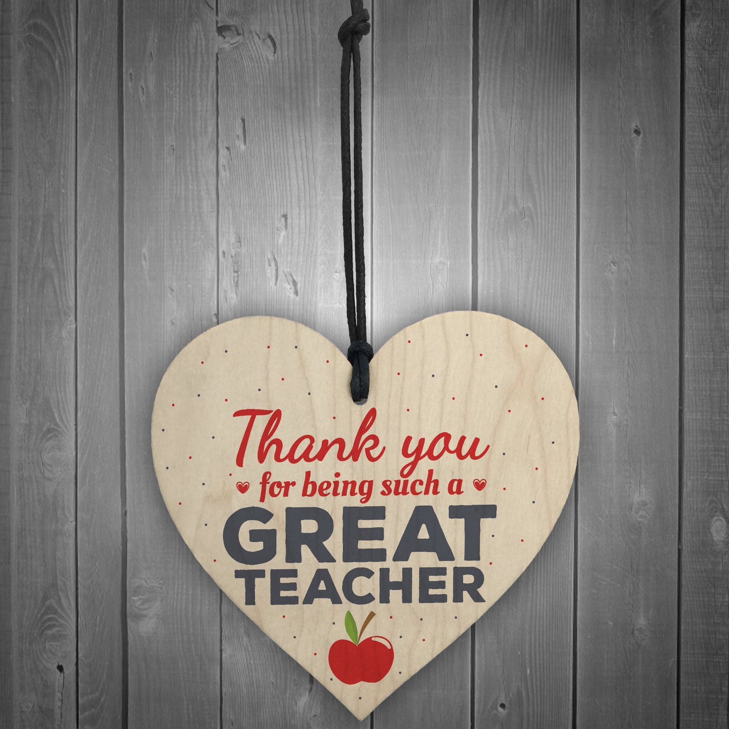 Thank You Teacher Gift Wooden Heart Teaching Assistant Leaving