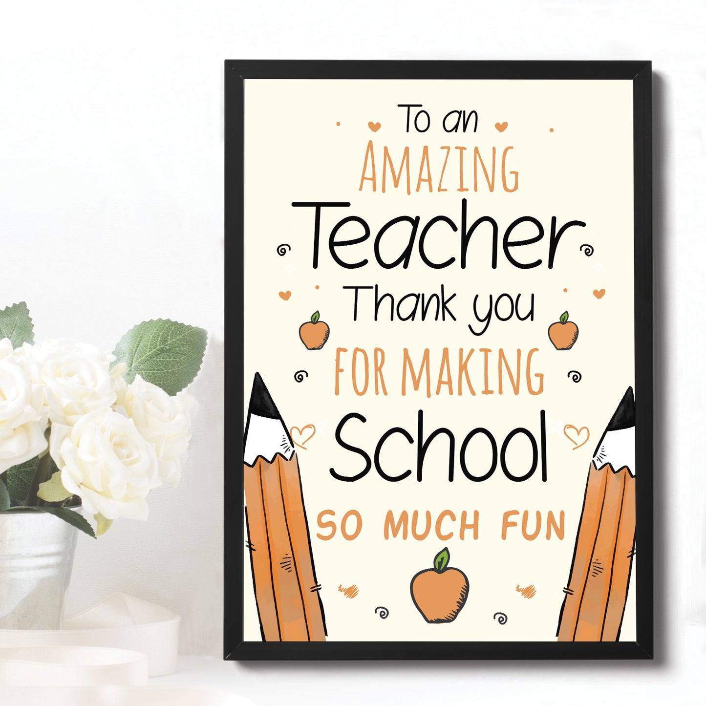 FRAMED Teacher Print ThankYou Gift For Teaching Assistant