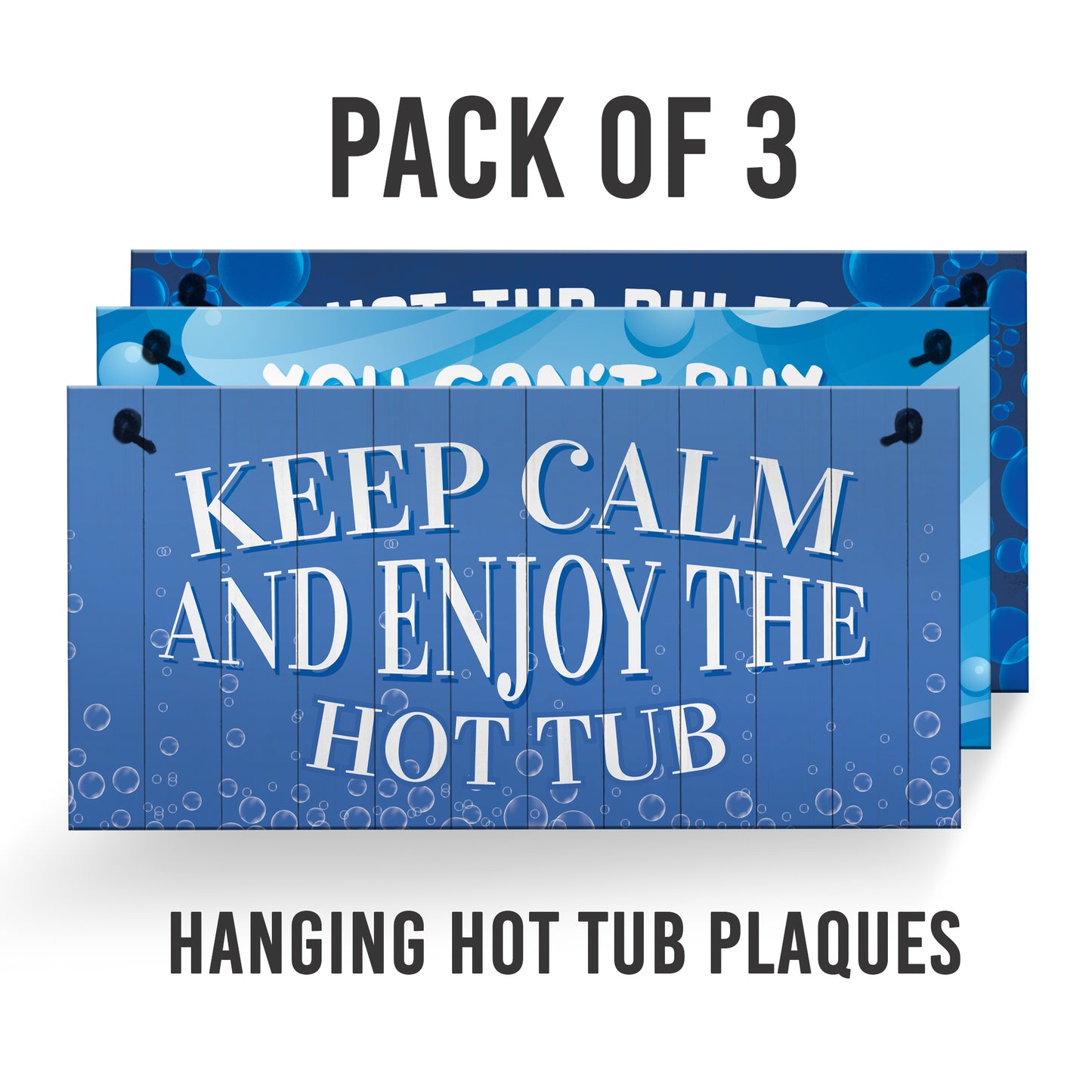 3 Pieces Hot Tub Signs and Plaques Garden Pool Shed Hanging