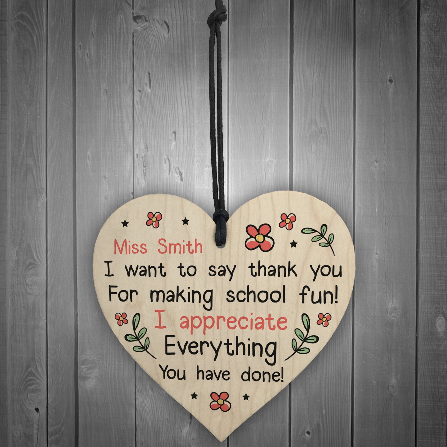 Teacher Teaching Assistant Gift Personalised Thank You Gift