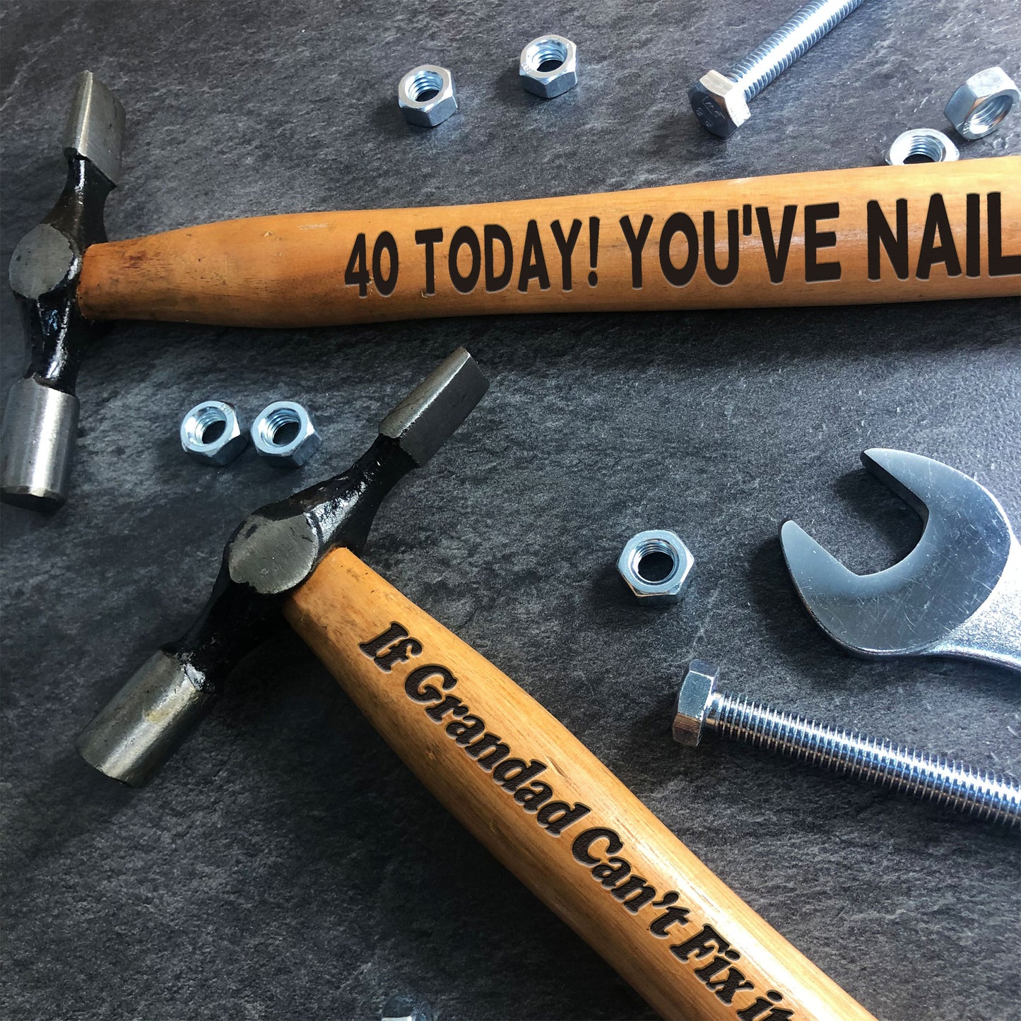 40 TODAY 40th Birthday Engraved Hammer Gift For Him Birthday