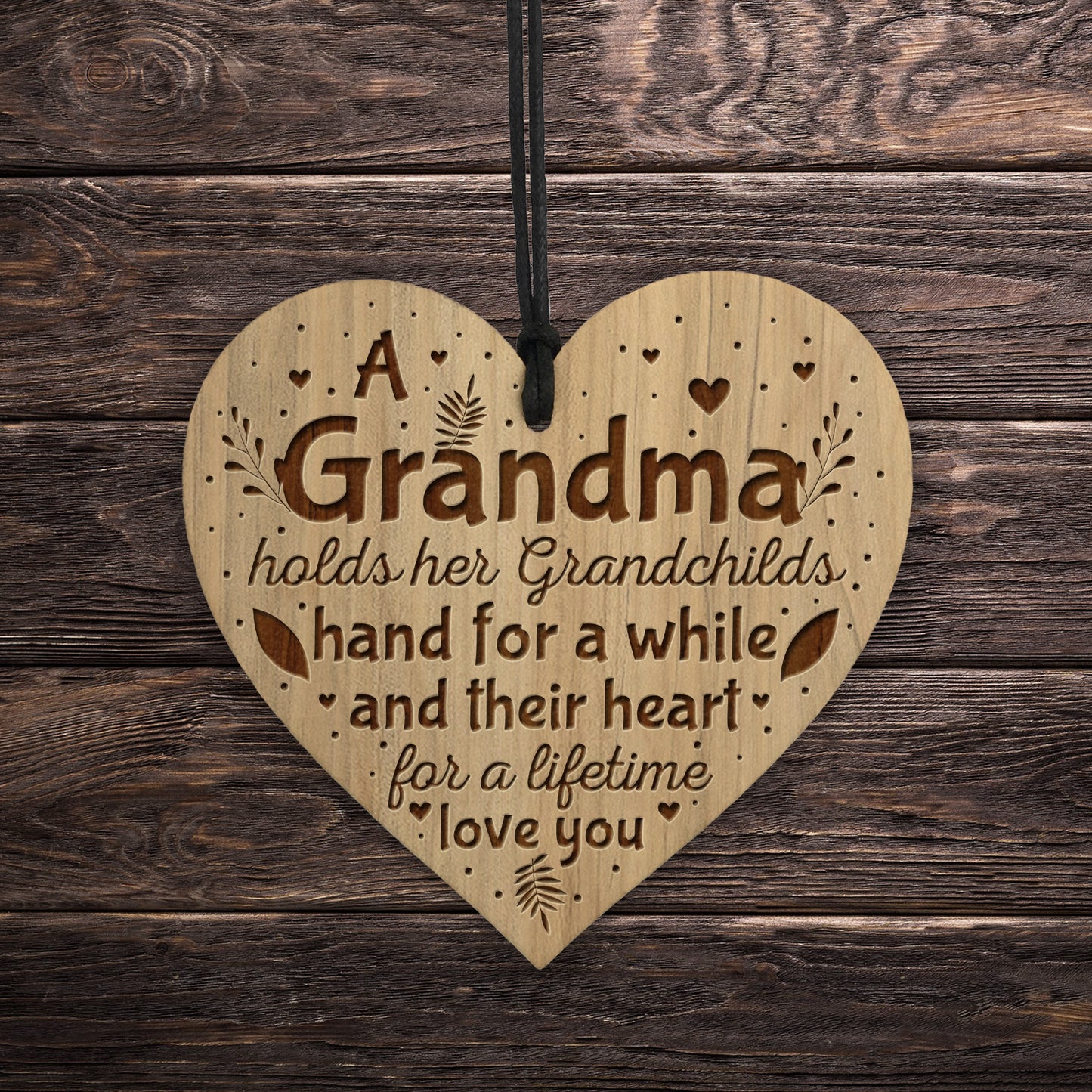 Grandma Gifts Engraved Heart Birthday Christmas Gift For Grandma