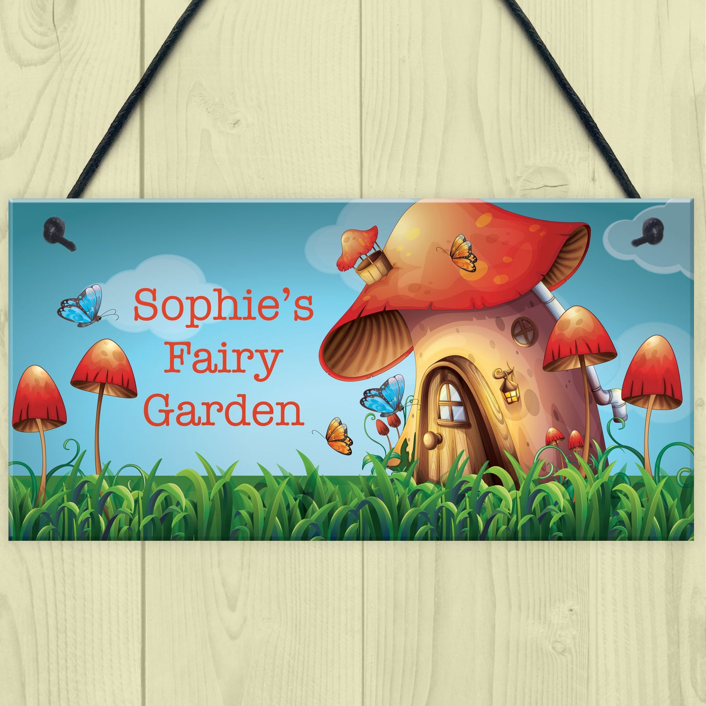 PERSONALISED Fairy Garden Sign For Summerhouse Garden Shed