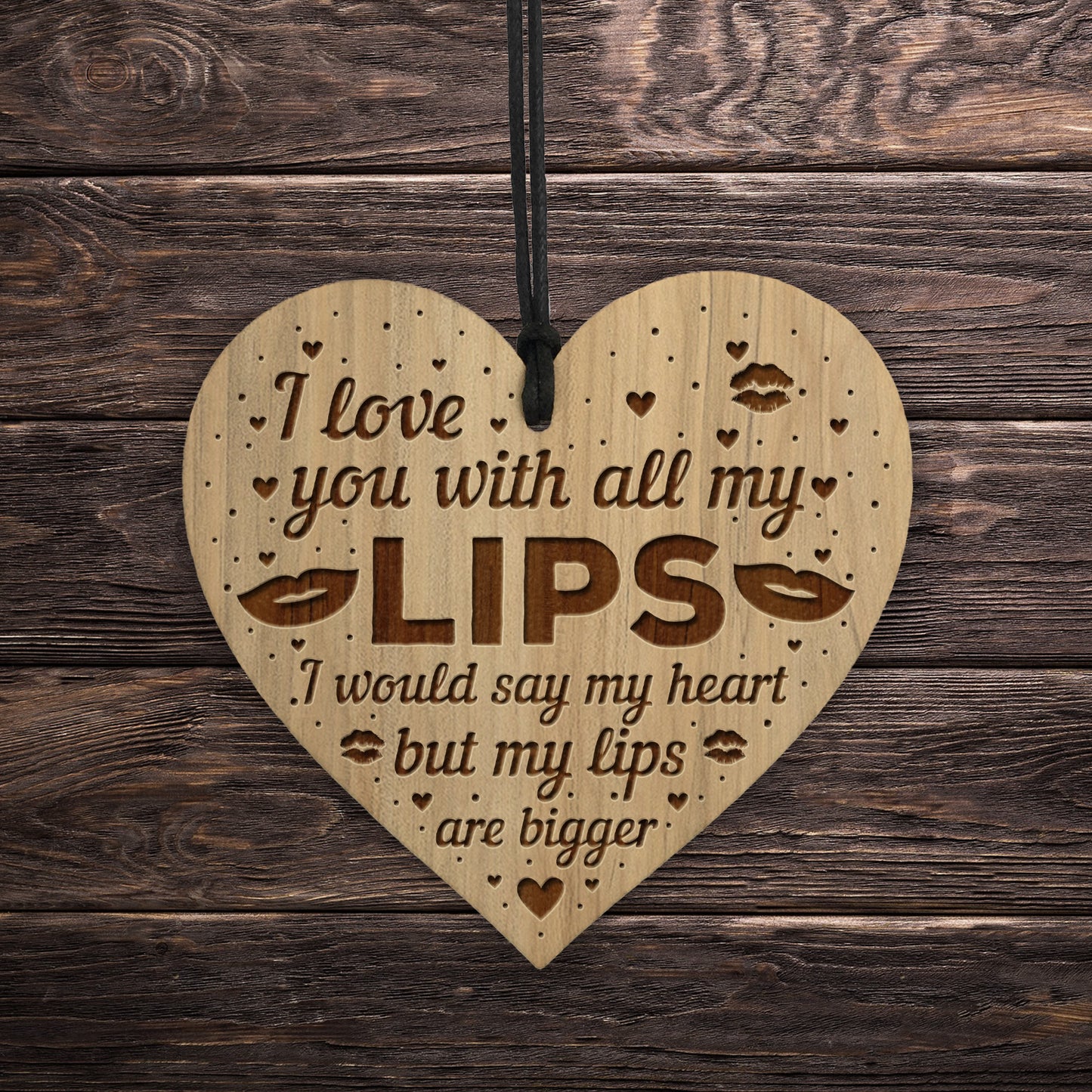 Love You With All My Lips Funny Boyfriend Husband Birthday Gift