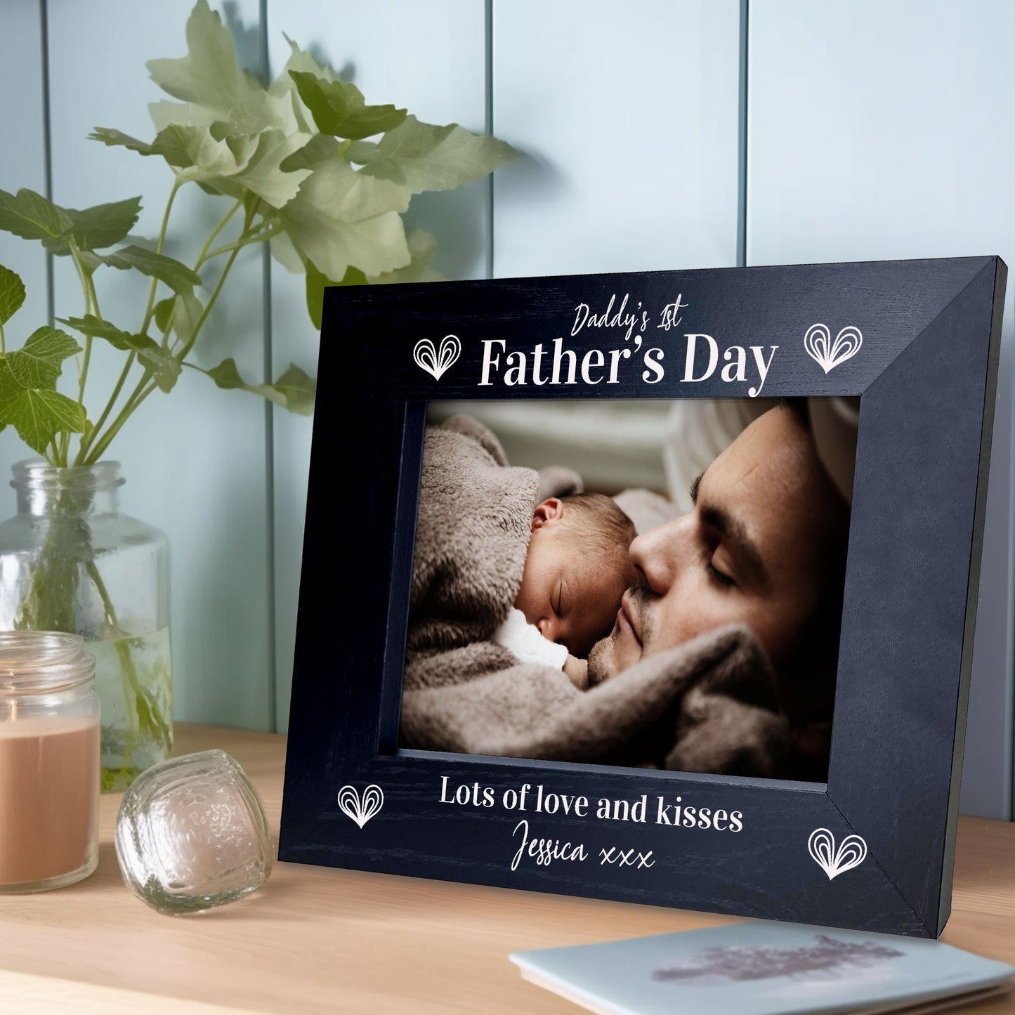 Daddys 1st Fathers Day Photo Frame Personalised Fathers Day Gift