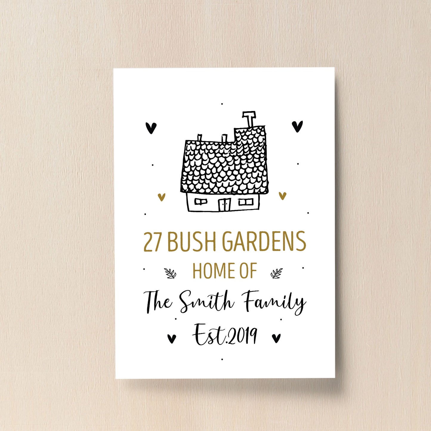 New Home Gift Personalised Home Print Unique Moving Gift