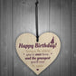 Birthday Gift For Mum Dad Nan Grandad Funny Wooden Heart
