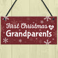 First 1st Christmas As Grandparents Plaque Xmas Gift For NAN