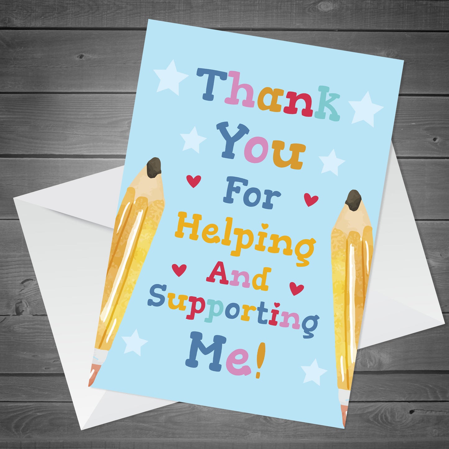 Thank You Teacher Card From Children Appreciation Card