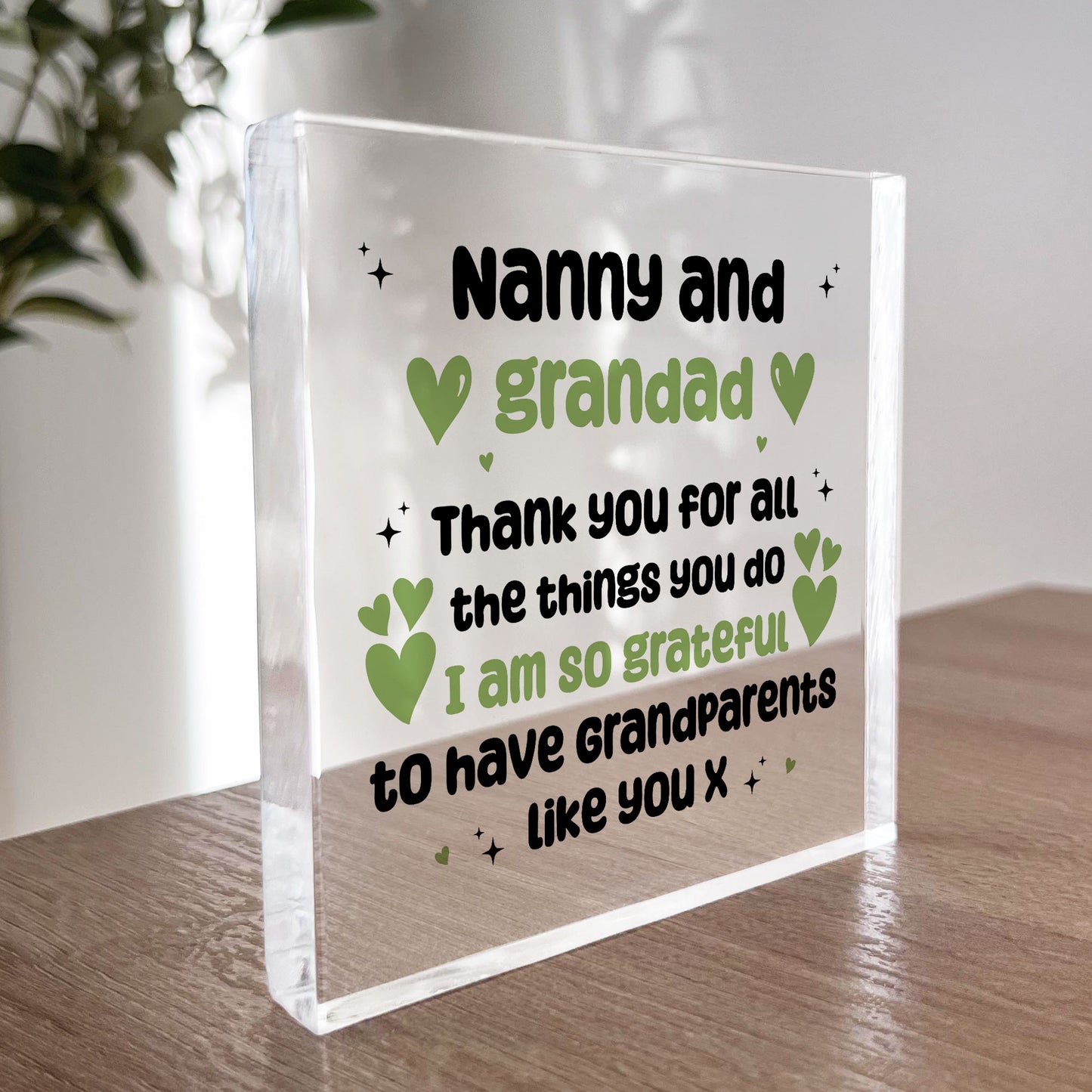 Nanny And Grandad Gift Plaque Christmas Birthday Gifts For Nanny