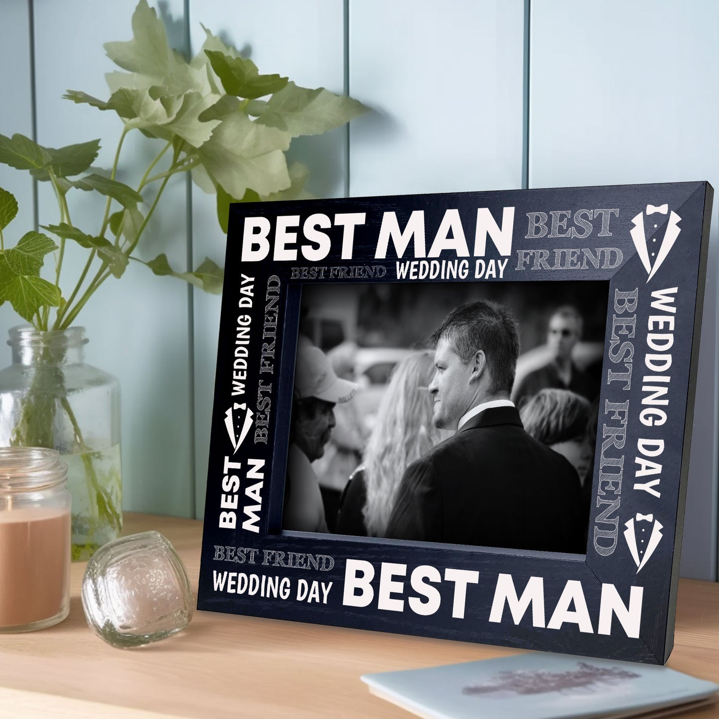 Best Man Photo Frame Thank You Keepsake Gift Wedding Day Gift