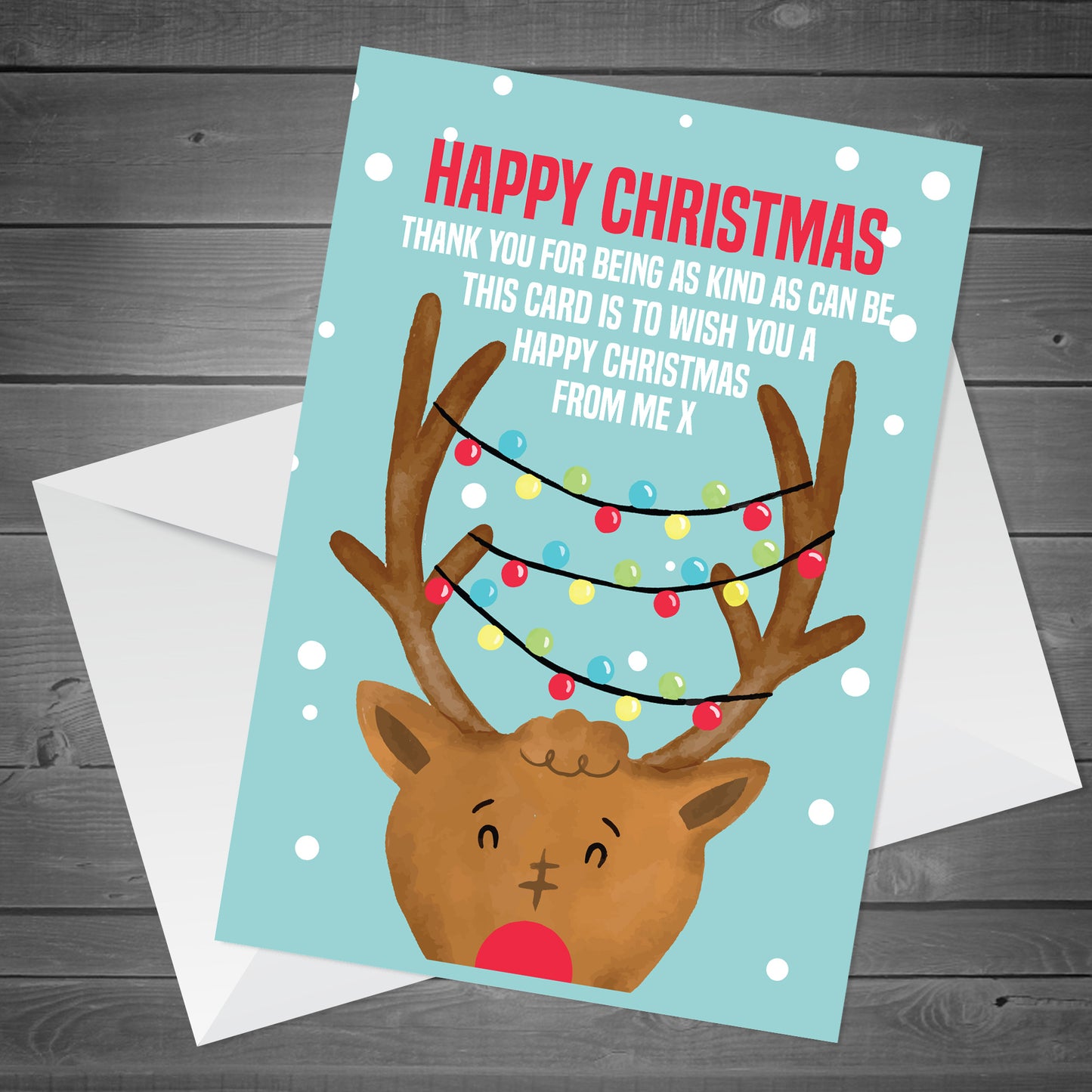 Christmas Card For Teacher Assistant From Child Nursery School