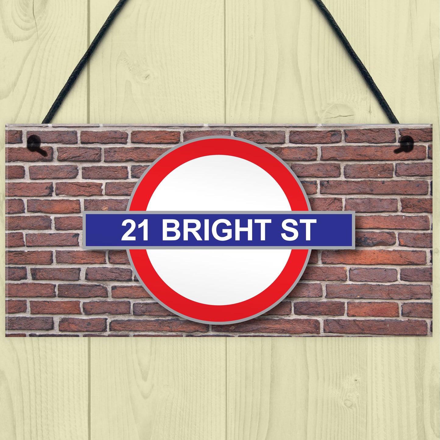 Personalised London Underground Hanging Plaque