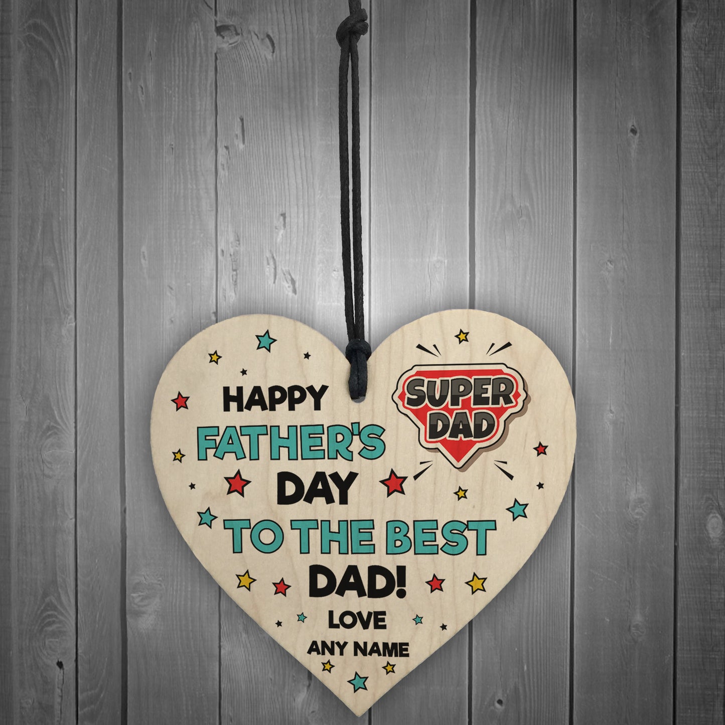 Fathers Day Gift Personalised Gift For Dad Daddy Wood Heart